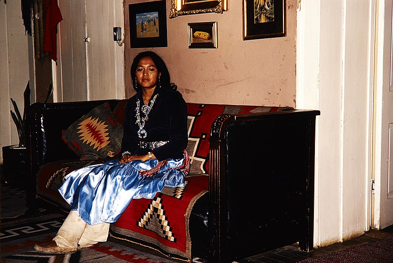 File:Navajo girl, Levenna White, sitting on a couch at Hubbel Trading Post National Historic Site. Image Number 69-431-63. (19c5971fac2141809dc43945208de537).jpg