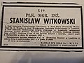 Nekrolog Stanisława Witkowskiego zawierający wykaz odznaczeń