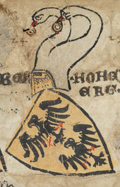 Coat of arms of Frohburg-Homberg, from the Zurich armorial Neu-Homberg ZH Wappenrolle 1330-45.png