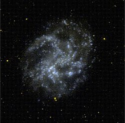 GALAXによって撮影されたNGC 4395の紫外線画像