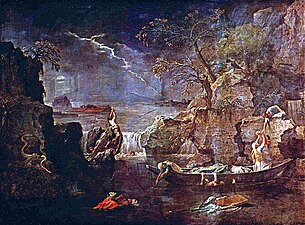 Diluvio, también conocido como Invierno, 1660-1664, óleo sobre lienzo, 118 x 160 cm, Museo del Louvre, París