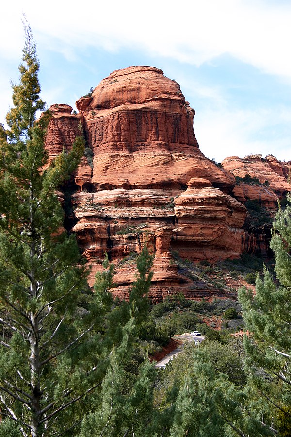 Sandstone formation in Oak Creek Canyon