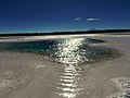 La surface de l'eau d'Ojo de Mar au ciel.