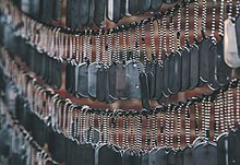 Dog tags hanging in the garden Old North Memorial Garden Dog Tags, Boston (23689076192).jpg