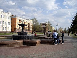 Фонтан у Памятника Жертвам сталинских репрессий на ул. Тарской