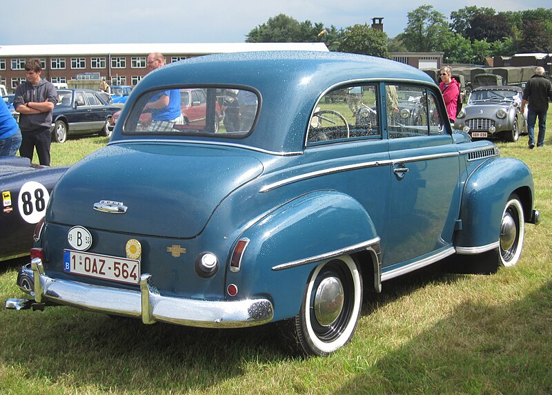 File:Opel Olympia (ca 1952) rear three quarters at Schaffen-Diest (2014).JPG
