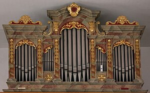 Orgel der Kirche St. Johannes Baptist in Pfahldorf.JPG