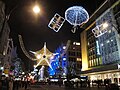 Christmas decorations along Oxford Street, Westminster (borough), London, in November 2011.