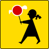 T-27 "plate indicating a pedestrian crossing often used by children"