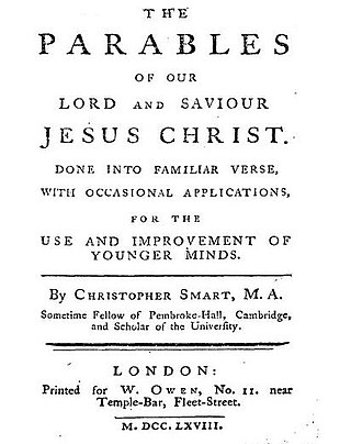 <i>The Parables of Our Lord and Saviour Jesus Christ</i> 1768 work by Christopher Smart