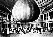 Vincenzo Lunardi's balloon exhibited at the Pantheon. Patheon Lunardi's Balloon.jpg