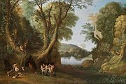 Faunes dans un paysage forestier, Paul Bril (entre 1620 et 1626)