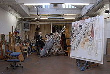 Atelier de Paula Rego en 2007