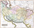 نام خوزستان (KHUZESTAN) بر روی نقشهٔ ایران در اوایل پادشاهی قاجار، ترسیم‌ شده توسط J. Smith