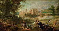 Park Landscape with Merry Company 1630-1632