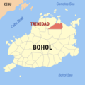 locator map sa Trinidad, Bohol