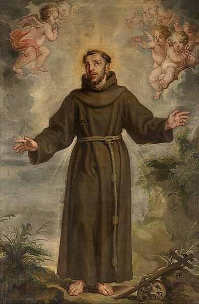 A painting of Saint Francis by Philip Fruytiers