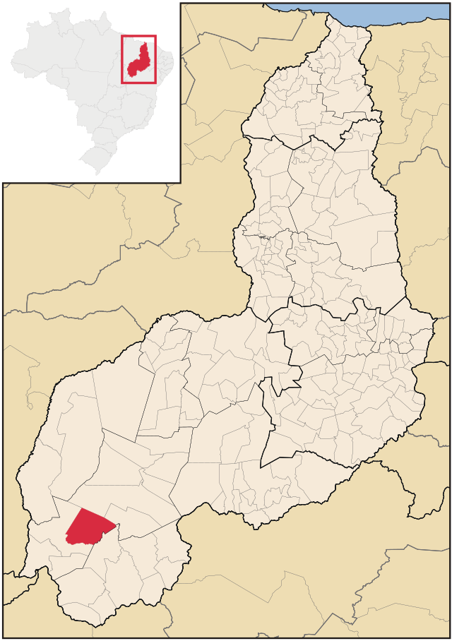 Localização de Monte Alegre do Piauí no Piauí