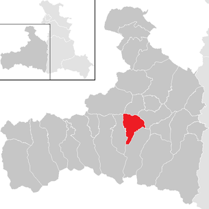 Location of the municipality of Piesendorf in the Zell am See district (clickable map)