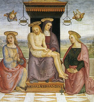 <i>Spello Pietà</i> Fresco by Pietro Perugino