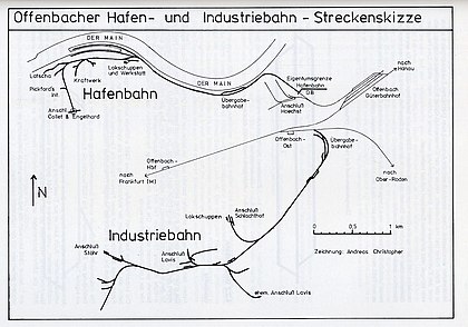 Plan of the Offenbach port railway