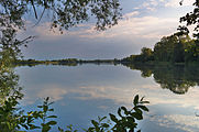 Čeština: Pohled na Chomoutovské jezero, okres Olomouc