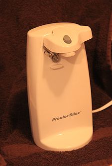 Proctor Silex electric can opener Proctor Silex Electric Can Opener.JPG