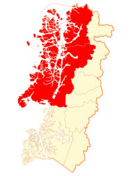 Pozicija provincije na karti Južnog Čilea