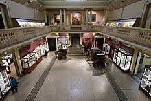 The interior of the central hall of the museum