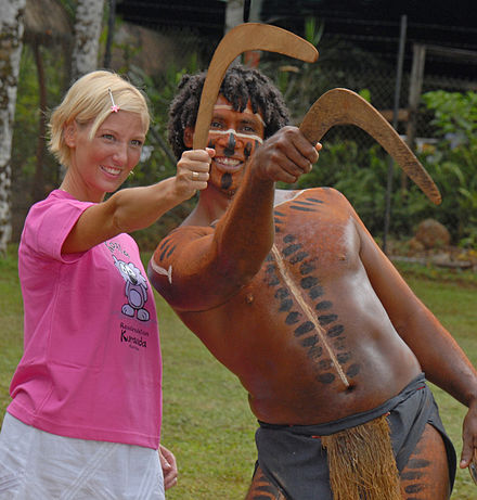 You can learn how to throw a boomerang at Rainforestation Nature Park, Kuranda, Far North Queensland.