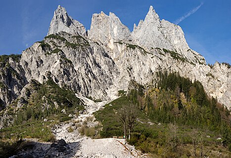 Southern faces of the Reiter Alpe in the Berchtesgaden National Park