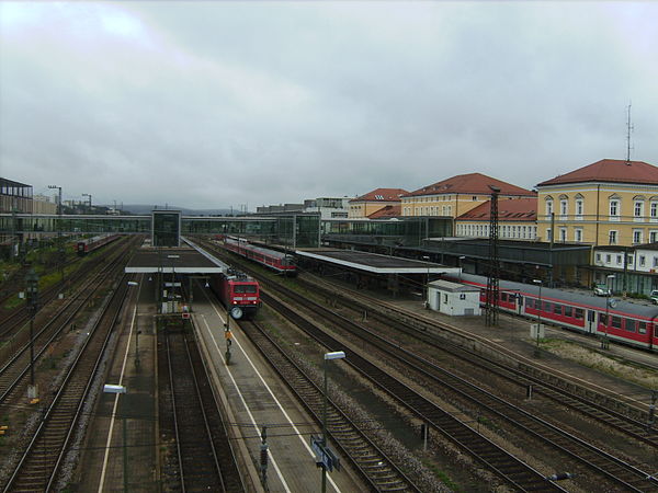 View over the platforms and tracks