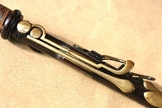 Detail of the keywork on a Reid 14-key chanter Reid 14 key chanter - detail.jpg