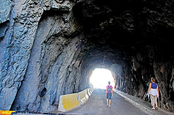 Short tunnel in Ribeira Brava, Madeira, connecting two parts of port