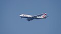 An British Airways plane over Richmond.