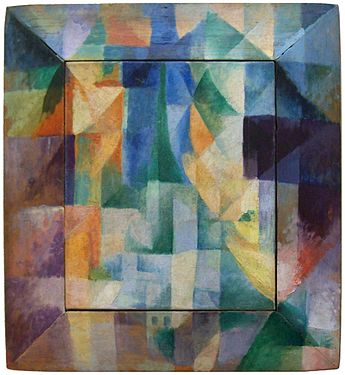 Simultaneous Windows on the City Abstract Cubist painting by Robert Delaunay - 1912.