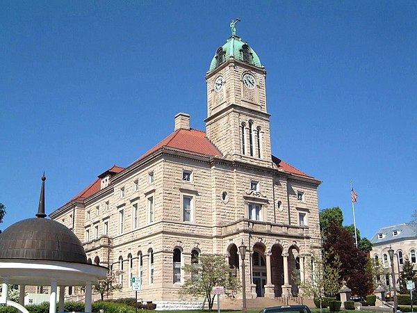 Rockingham County Courthouse in Court Square in downtown Harrisonburg