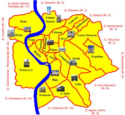 rim karta Rimski rioni – Wikipedija rim karta