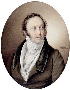 Gioachino Rossini, um 1822, Porträt von Friedrich Lieder