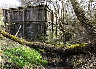 Kvarnstugans fundament och Sätraån