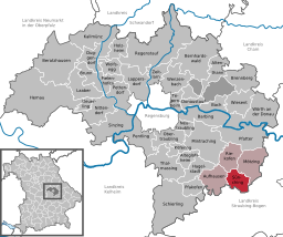 Läget för Sünching i Landkreis Regensburg