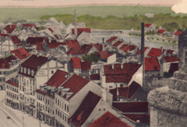 Fischerrain nach 1910. Blick vom vollendeten Turm der Heilig-Geist-Kirche