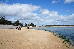 Saint-Vincent sur Jard,Plage Clemenceau.- Vendée.