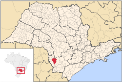 Localização de Itaberá em São Paulo