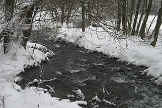 Schalesbach near Hunsrückhöhenstrasse in winter