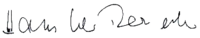 Signature of Hans-Peter Reinecke