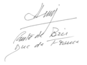 Prince Henri o Orléans's signature