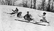 Thumbnail for File:Skiing snowballs 1917.jpg