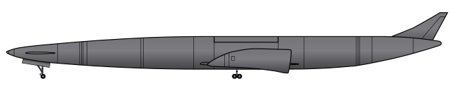 The Skylon spaceplane is designed as a two-engine, "tailless" aircraft, which is fitted with a steerable canard.