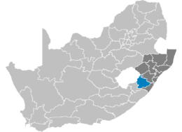 Municipalità distrettuale di Harry Gwala – Localizzazione